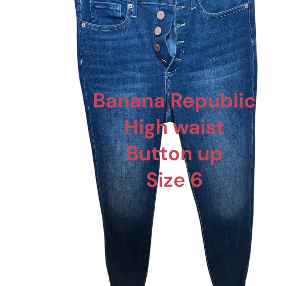 Banana Republic Women's Blue High Waist Jeans